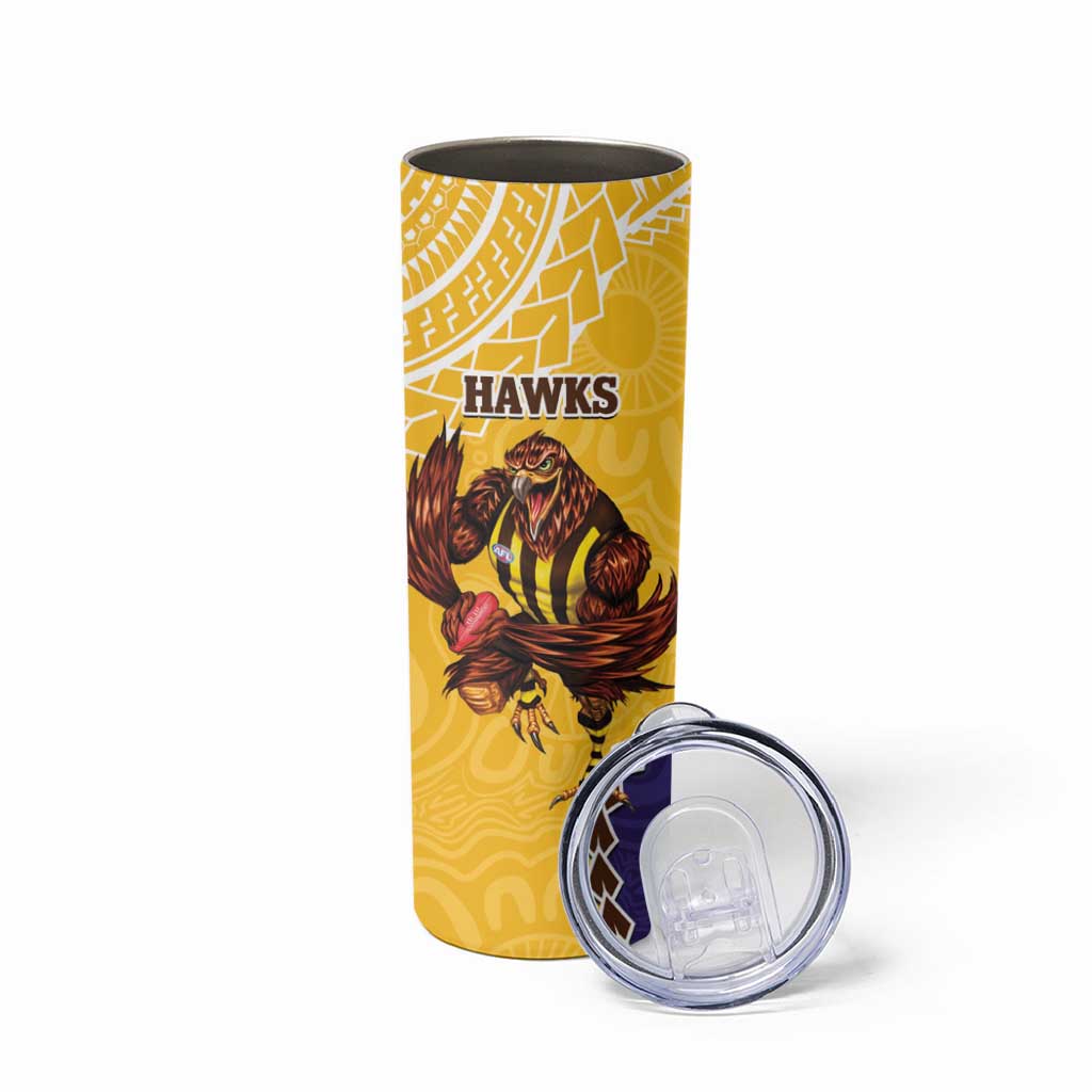 Dockers And Hawks Football Skinny Tumbler Aboriginal Mix Polynesian Pattern