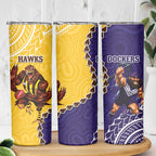 Dockers And Hawks Football Skinny Tumbler Aboriginal Mix Polynesian Pattern
