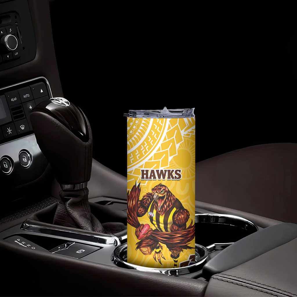 Dockers And Hawks Football Skinny Tumbler Aboriginal Mix Polynesian Pattern
