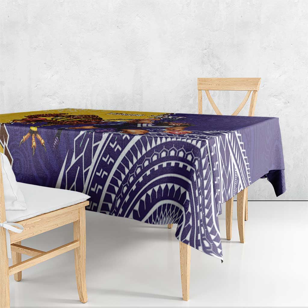 Custom Dockers And Hawks Football Tablecloth Aboriginal Mix Polynesian Pattern