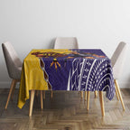 Custom Dockers And Hawks Football Tablecloth Aboriginal Mix Polynesian Pattern