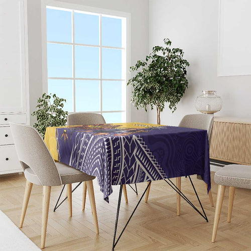 Custom Dockers And Hawks Football Tablecloth Aboriginal Mix Polynesian Pattern