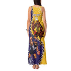 Custom Dockers And Hawks Football Tank Maxi Dress Aboriginal Mix Polynesian Pattern