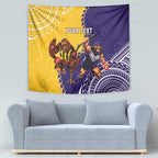 Custom Dockers And Hawks Football Tapestry Aboriginal Mix Polynesian Pattern