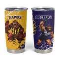 Dockers And Hawks Football Tumbler Cup Aboriginal Mix Polynesian Pattern