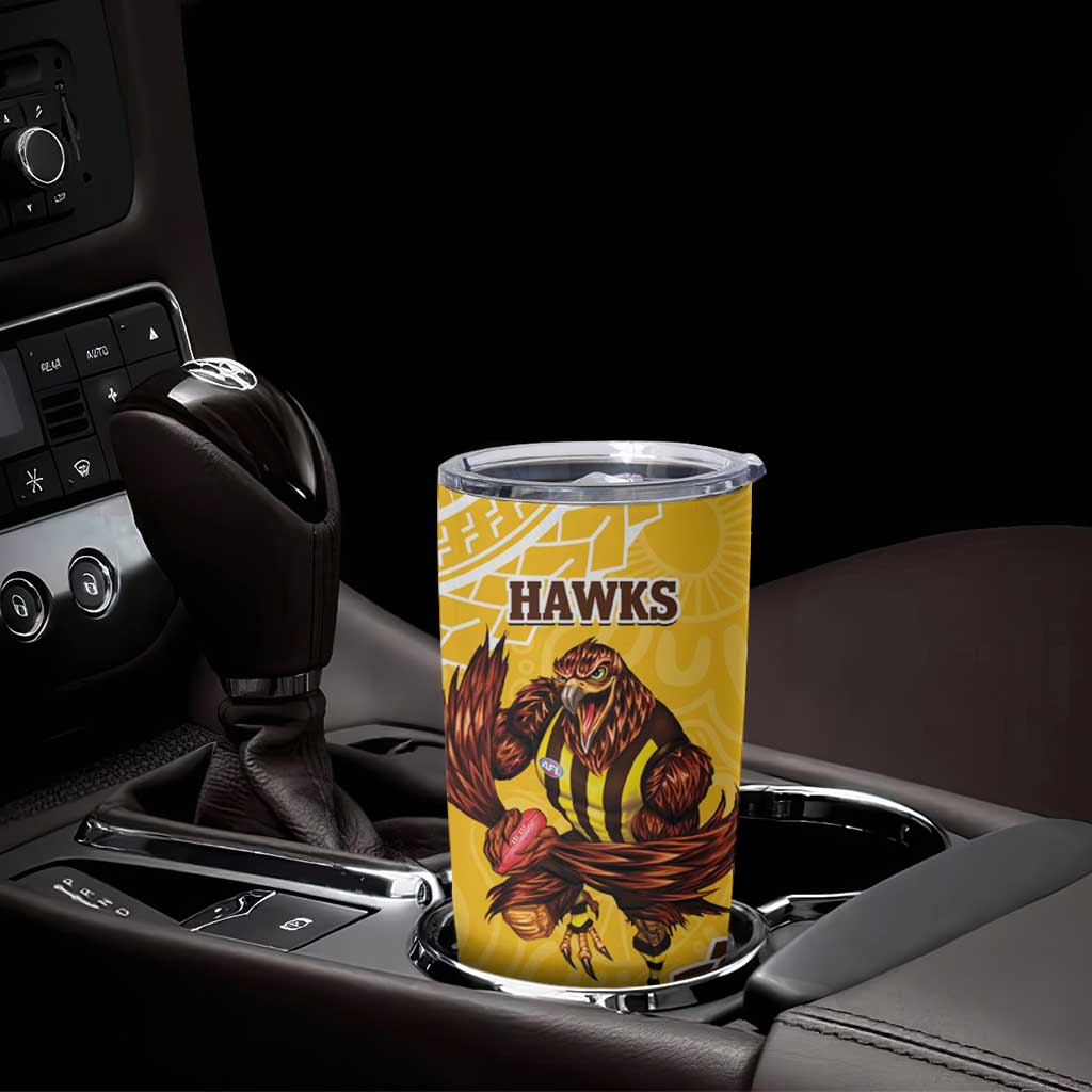 Dockers And Hawks Football Tumbler Cup Aboriginal Mix Polynesian Pattern