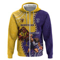 Custom Dockers And Hawks Football Zip Hoodie Aboriginal Mix Polynesian Pattern