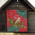 Personalised New Zealand Kakapo Christmas Quilt Meri Kirihimete Silver Fern Mix Pohutukawa