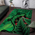 New Zealand Gecko Christmas Area Rug Meri Kirihimete Paua Shell Mix Pohutukawa