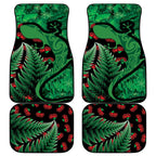 New Zealand Gecko Christmas Car Mats Meri Kirihimete Paua Shell Mix Pohutukawa