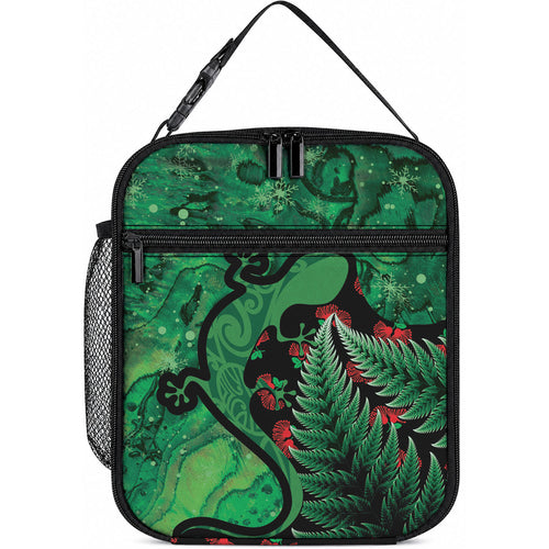 New Zealand Gecko Christmas Lunch Bag Meri Kirihimete Paua Shell Mix Pohutukawa