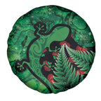 New Zealand Gecko Christmas Spare Tire Cover Meri Kirihimete Paua Shell Mix Pohutukawa