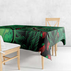New Zealand Gecko Christmas Tablecloth Meri Kirihimete Paua Shell Mix Pohutukawa