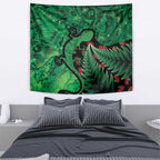 New Zealand Gecko Christmas Tapestry Meri Kirihimete Paua Shell Mix Pohutukawa