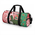 Personalised New Zealand Tuatara Christmas Duffle Bag Meri Kirihimete Aotearoa Maori Mix Pohutukawa