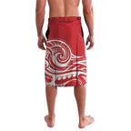Personalised New Zealand Tuatara Christmas Lavalava Meri Kirihimete Aotearoa Maori Mix Pohutukawa