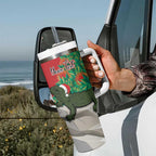 Personalised New Zealand Tuatara Christmas Tumbler With Handle Meri Kirihimete Aotearoa Maori Mix Pohutukawa
