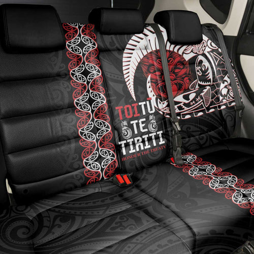 Aotearoa Toitu Te Tiriti Back Car Seat Cover Honour The Treaty Maori Haka