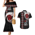 Aotearoa Toitu Te Tiriti Couples Matching Mermaid Dress and Hawaiian Shirt Honour The Treaty Maori Haka