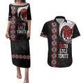 Aotearoa Toitu Te Tiriti Couples Matching Puletasi and Hawaiian Shirt Honour The Treaty Maori Haka