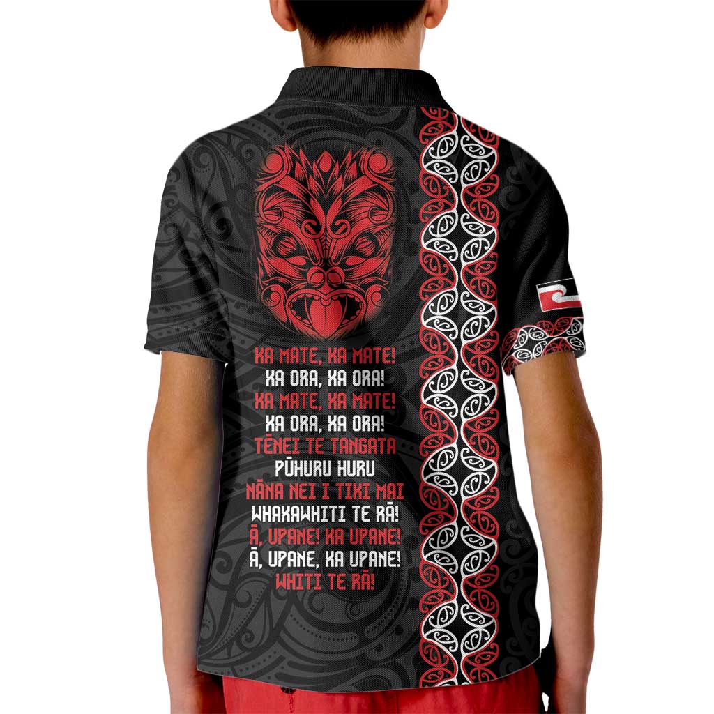 Aotearoa Toitu Te Tiriti Kid Polo Shirt Honour The Treaty Maori Haka