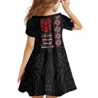 Aotearoa Toitu Te Tiriti Kid Short Sleeve Dress Honour The Treaty Maori Haka