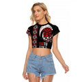 Aotearoa Toitu Te Tiriti Raglan Cropped T Shirt Honour The Treaty Maori Haka