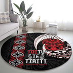 Aotearoa Toitu Te Tiriti Round Carpet Honour The Treaty Maori Haka