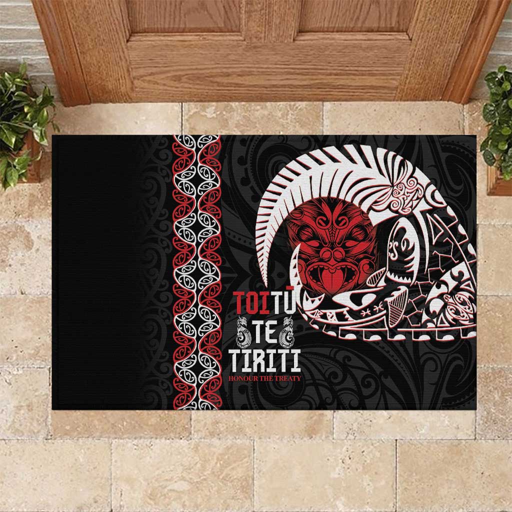 Aotearoa Toitu Te Tiriti Rubber Doormat Honour The Treaty Maori Haka