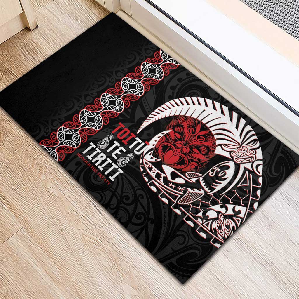 Aotearoa Toitu Te Tiriti Rubber Doormat Honour The Treaty Maori Haka