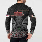 Aotearoa Toitu Te Tiriti Button Sweatshirt Stand Together! Stand Stronger! - NZ Tiki