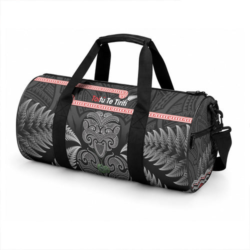 Aotearoa Toitu Te Tiriti Duffle Bag Stand Together Stand Stronger NZ Tiki