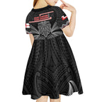 Aotearoa Toitu Te Tiriti Kid Short Sleeve Dress Stand Together! Stand Stronger! - NZ Tiki