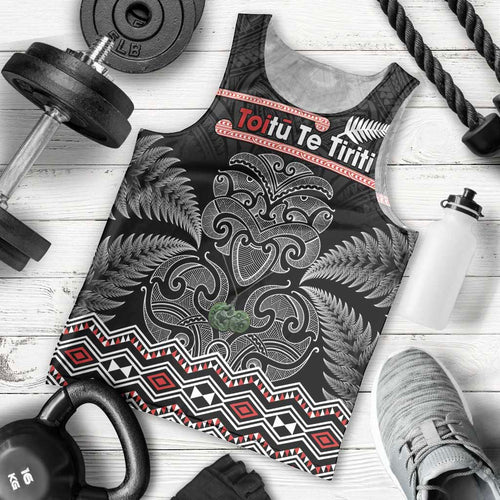 Aotearoa Toitu Te Tiriti Men Tank Top Stand Together! Stand Stronger! - NZ Tiki