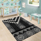 Black Taniko Aotearoa Area Rug Niho Taniwha Mix Poutama LT14