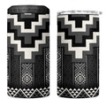 Black Taniko Aotearoa 4 in 1 Can Cooler Tumbler Niho Taniwha Mix Poutama LT14