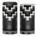 Black Taniko Aotearoa 4 in 1 Can Cooler Tumbler Niho Taniwha Mix Poutama LT14