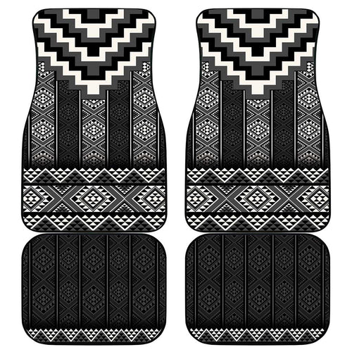 Black Taniko Aotearoa Car Mats Niho Taniwha Mix Poutama LT14