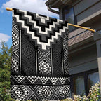 Black Taniko Aotearoa Garden Flag Niho Taniwha Mix Poutama LT14