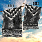 Black Taniko Aotearoa Garden Flag Niho Taniwha Mix Poutama LT14