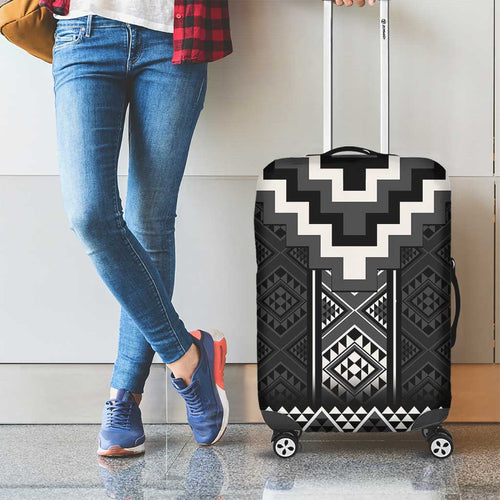 Black Taniko Aotearoa Luggage Cover Niho Taniwha Mix Poutama LT14
