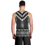 Black Taniko Aotearoa Men Tank Top Niho Taniwha Mix Poutama LT14