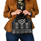 Black Taniko Aotearoa Shoulder Handbag Niho Taniwha Mix Poutama LT14