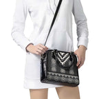 Black Taniko Aotearoa Shoulder Handbag Niho Taniwha Mix Poutama LT14