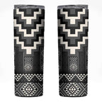 Black Taniko Aotearoa Skinny Tumbler Niho Taniwha Mix Poutama LT14