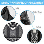 Black Taniko Aotearoa Spare Tire Cover Niho Taniwha Mix Poutama LT14