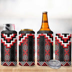 Red Taniko Aotearoa 4 in 1 Can Cooler Tumbler Niho Taniwha Mix Poutama LT14