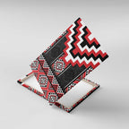 Red Taniko Aotearoa Canvas Wall Art Niho Taniwha Mix Poutama LT14