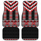 Red Taniko Aotearoa Car Mats Niho Taniwha Mix Poutama LT14