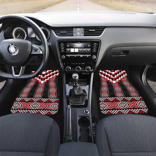 Red Taniko Aotearoa Car Mats Niho Taniwha Mix Poutama LT14